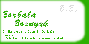 borbala bosnyak business card
